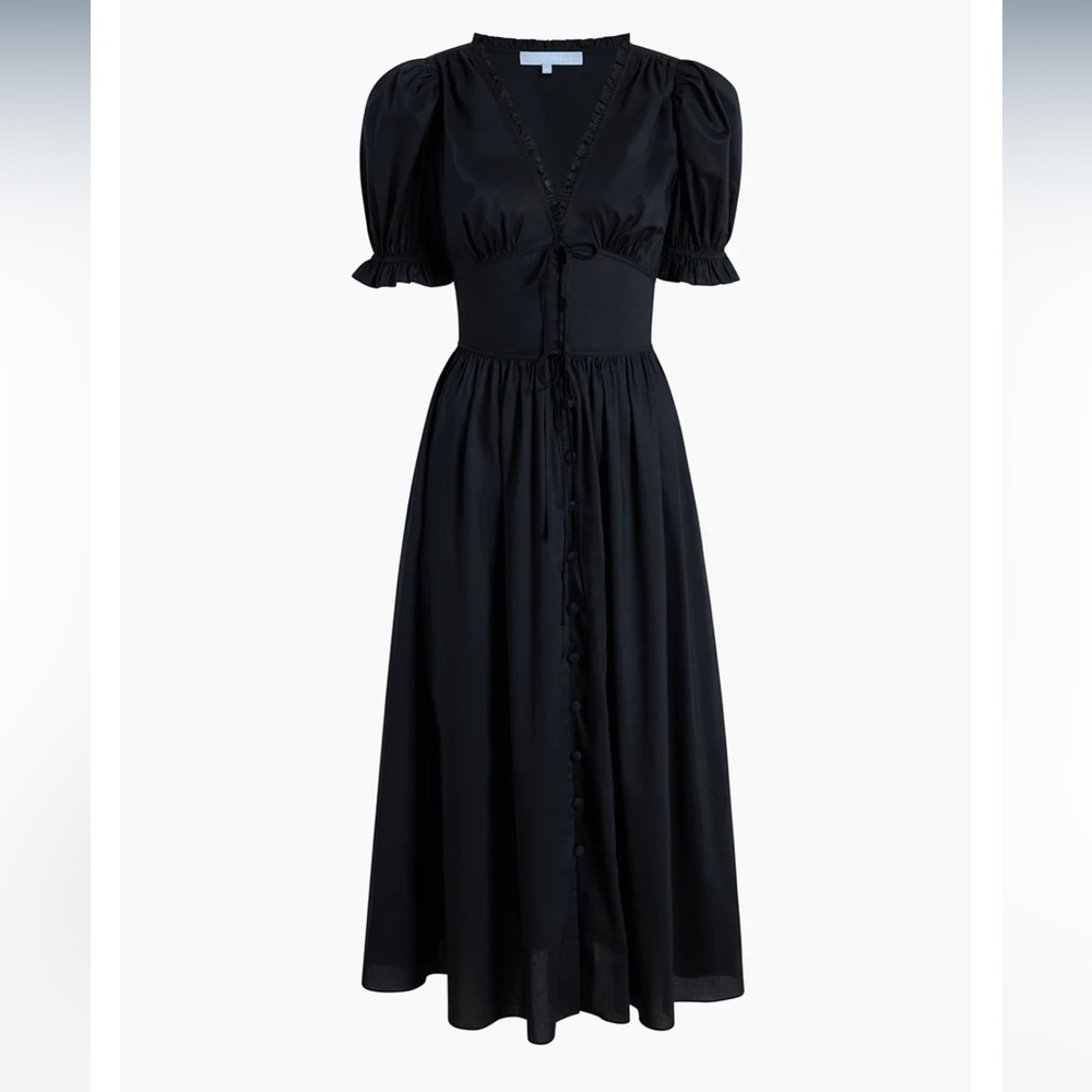 The Sabrina Dress in Black Poplin
